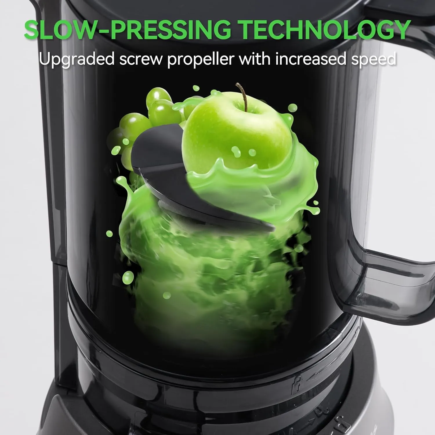 Juicer Machines, Olayks Cold Press Juicer with 4.3" Large Feed Chute Fit Whole Fruit and Vegetable, Masticating Machine with Juice Recipe, Self Feeding Effortless for Batch Juicing, Easy to Clean,Gray