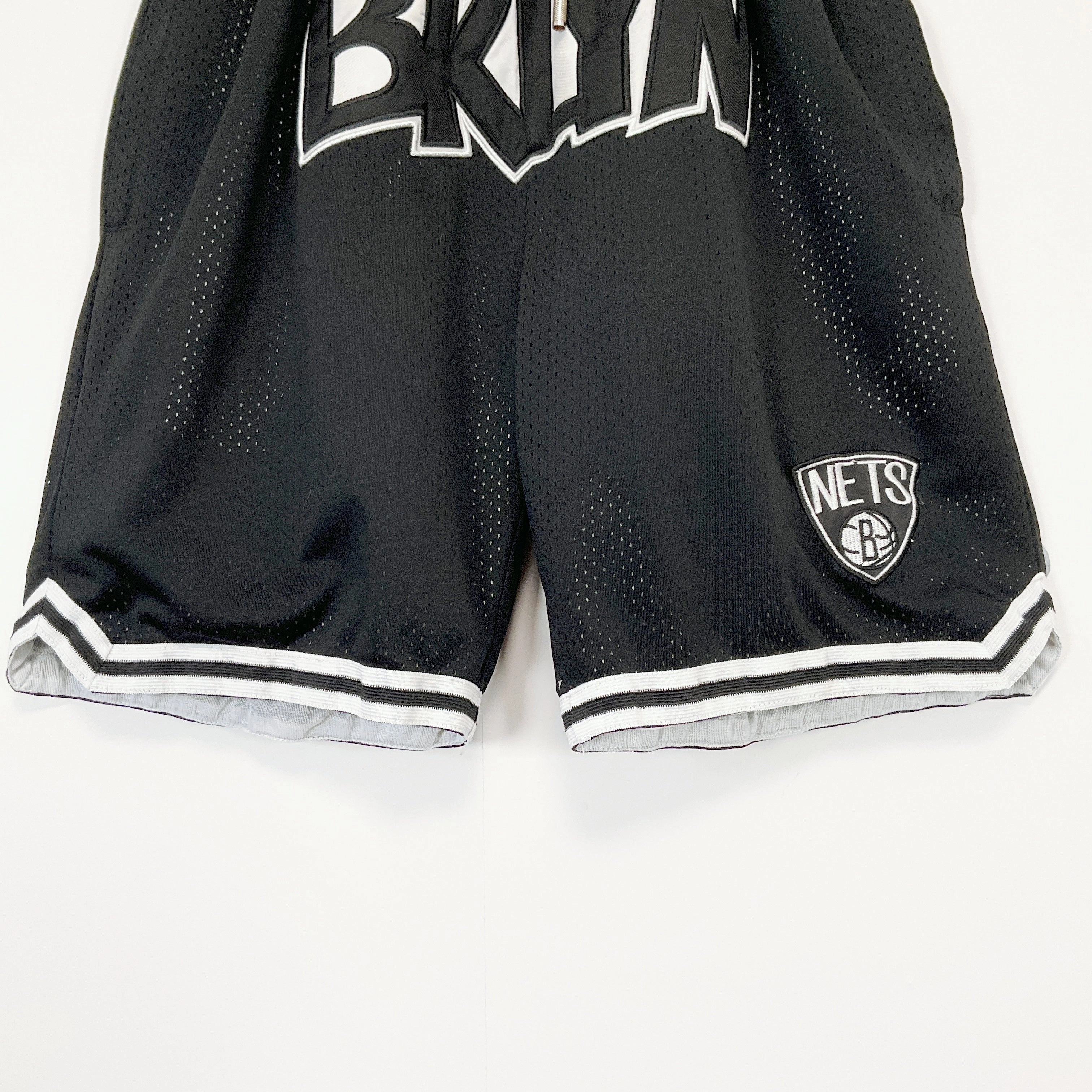 JUST DON - Black Brooklyn Nets Basketball Shorts