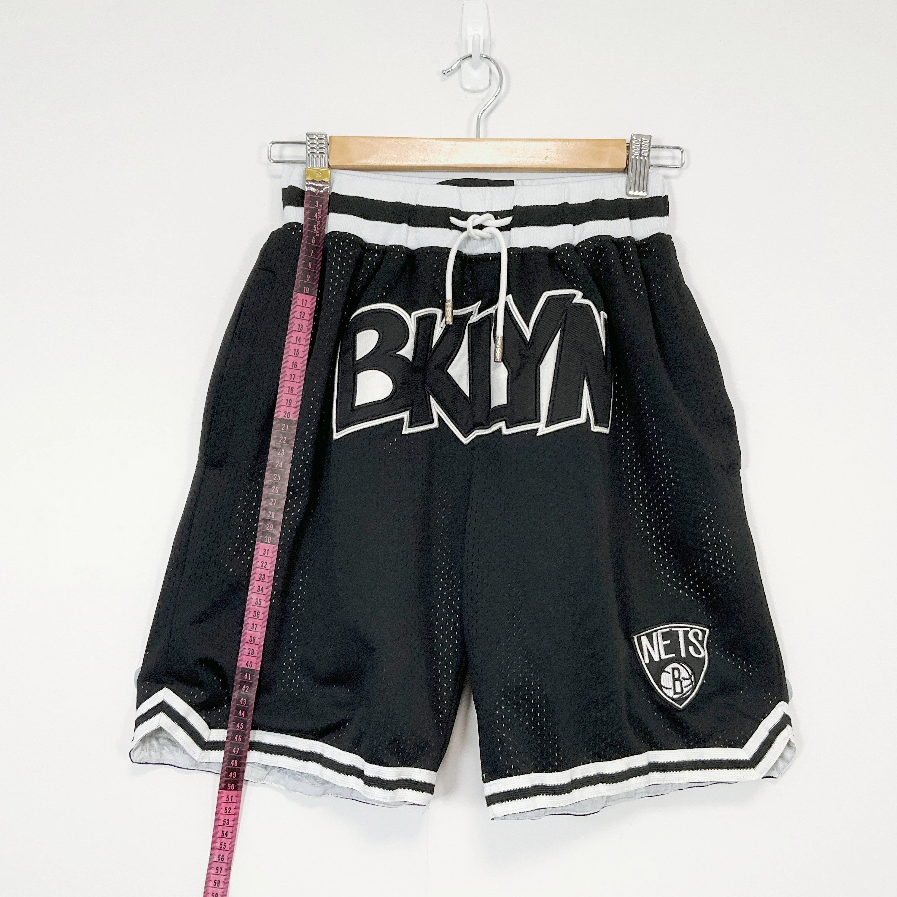 JUST DON - Black Brooklyn Nets Basketball Shorts