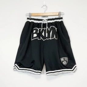 JUST DON - Black Brooklyn Nets Basketball Shorts