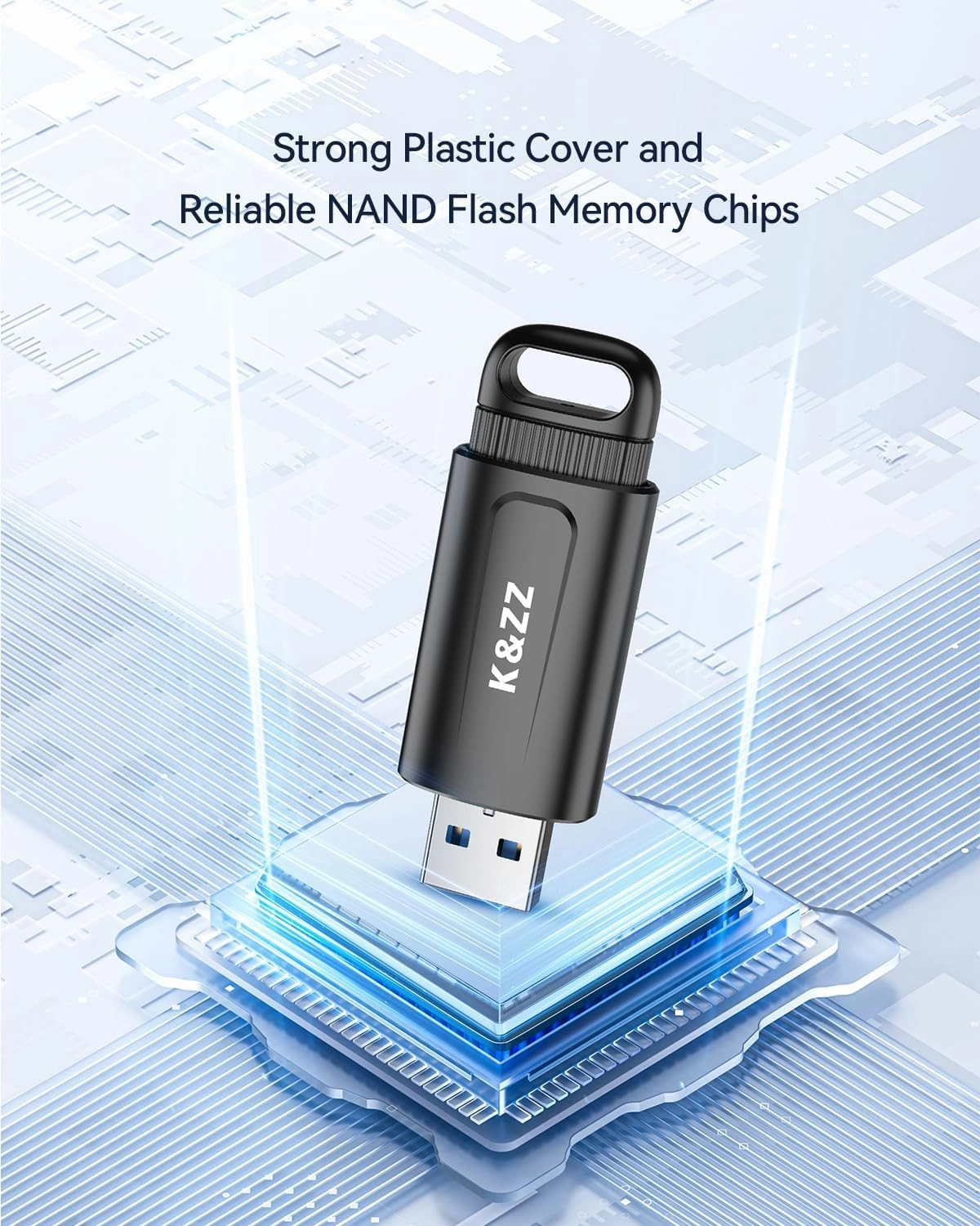 K&ZZ 64GB Flash Drive 5 Pack USB Flash Drives 64 GB Thumb Drive Retractable USB 3.0 Drive Memory Stick Jump Drives Multipack 64G 3.0 (5 Colors: Black Red Blue Green Purple)