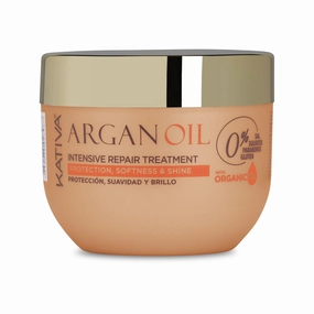 Kativa Argan Oil Intensive Repair Treatment Mask (250 ML), Moisturizing and Protective for Dry or Damaged Hair, Salt & Sulfate Free, Gluten & Paraben Free