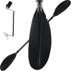 Kayak Paddle, 78"-98" Oars for Boating Heavy Duty Adjustable Shaft Comfort Grips with Paddle Leash for Kayaking Boating Canoeing River Tubing (Black)