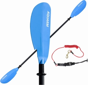 Kayak Paddle Adjustable 91.7 inch Lightweight Kayaking Oars with Aluminum Shaft and Fiberglass Blades for Boating Canoeing