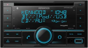 Kenwood DPX504BT Double DIN in-Dash CD Receiver with Bluetooth | Car Stereo CD Receiver with Amazon Alexa Voice Control | High-Contrast 3-line Display with Variable-Color Illumination