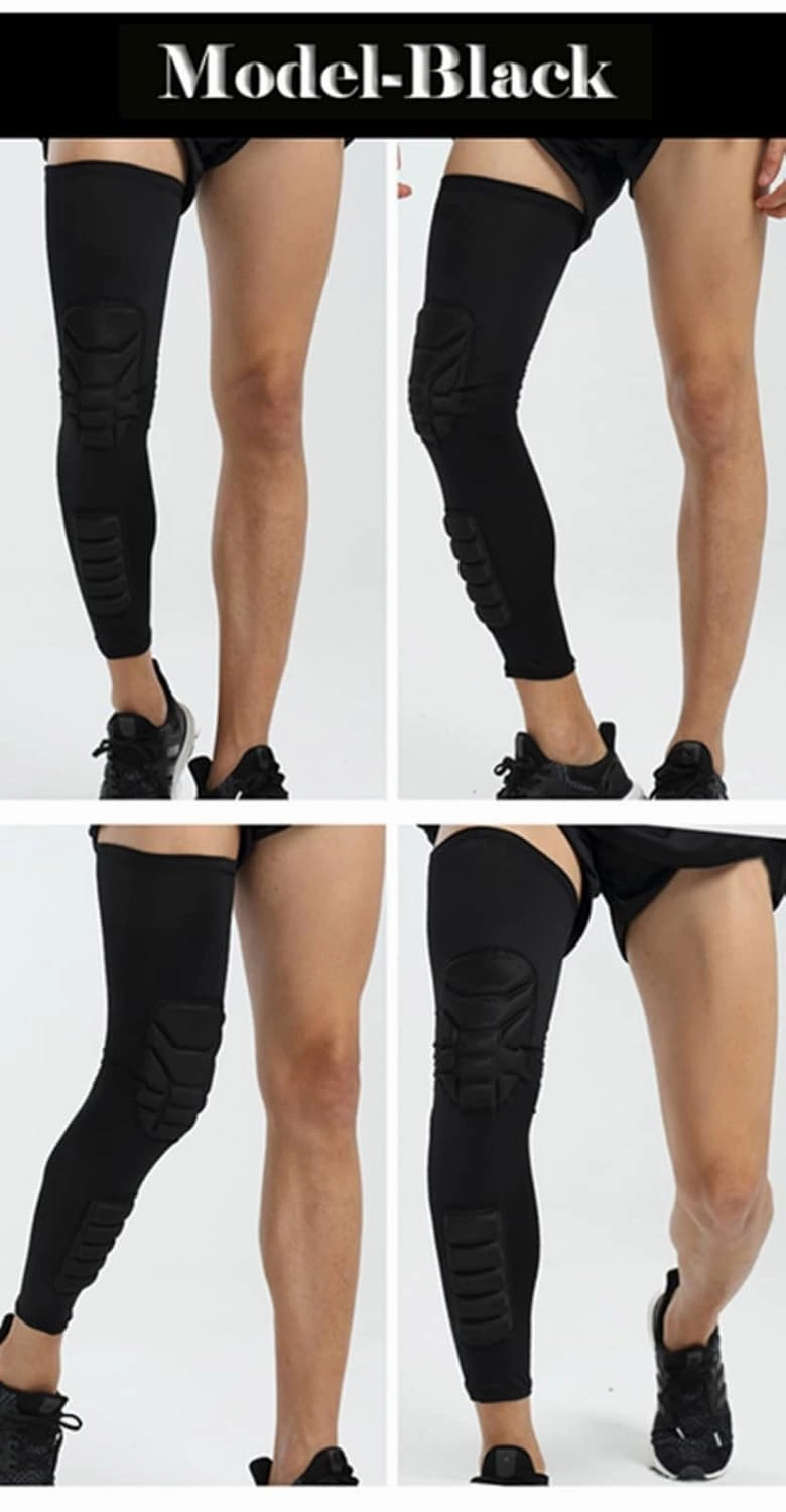 KeuLEn Compression Knee Pads Leg Sleeve Calf Shin Brace Support Protector Gear for Men Women Sprots Volleyball Basketball Football Weightlifting, Pair of Sleeves (Black,X-Large)