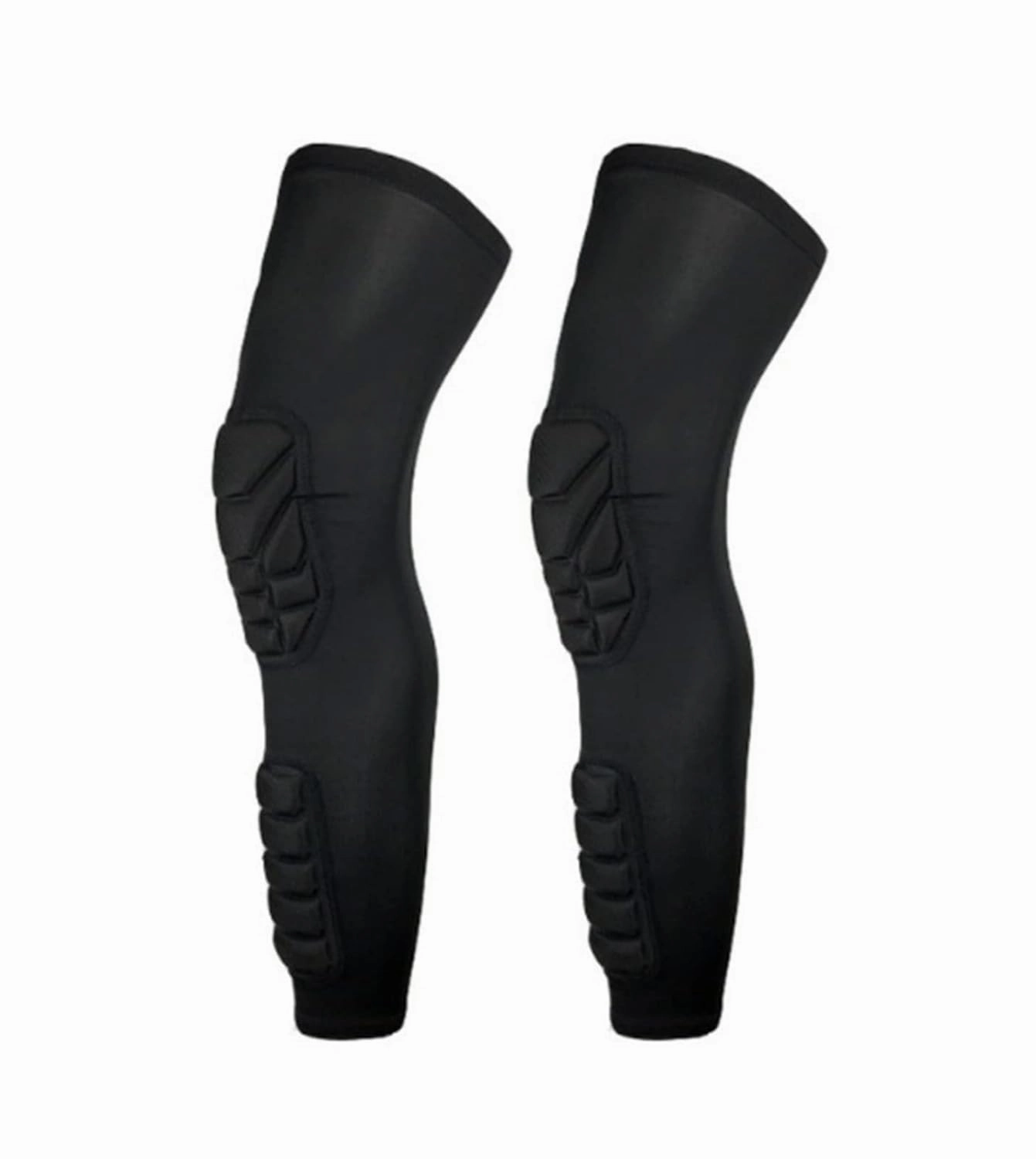 KeuLEn Compression Knee Pads Leg Sleeve Calf Shin Brace Support Protector Gear for Men Women Sprots Volleyball Basketball Football Weightlifting, Pair of Sleeves (Black,X-Large)
