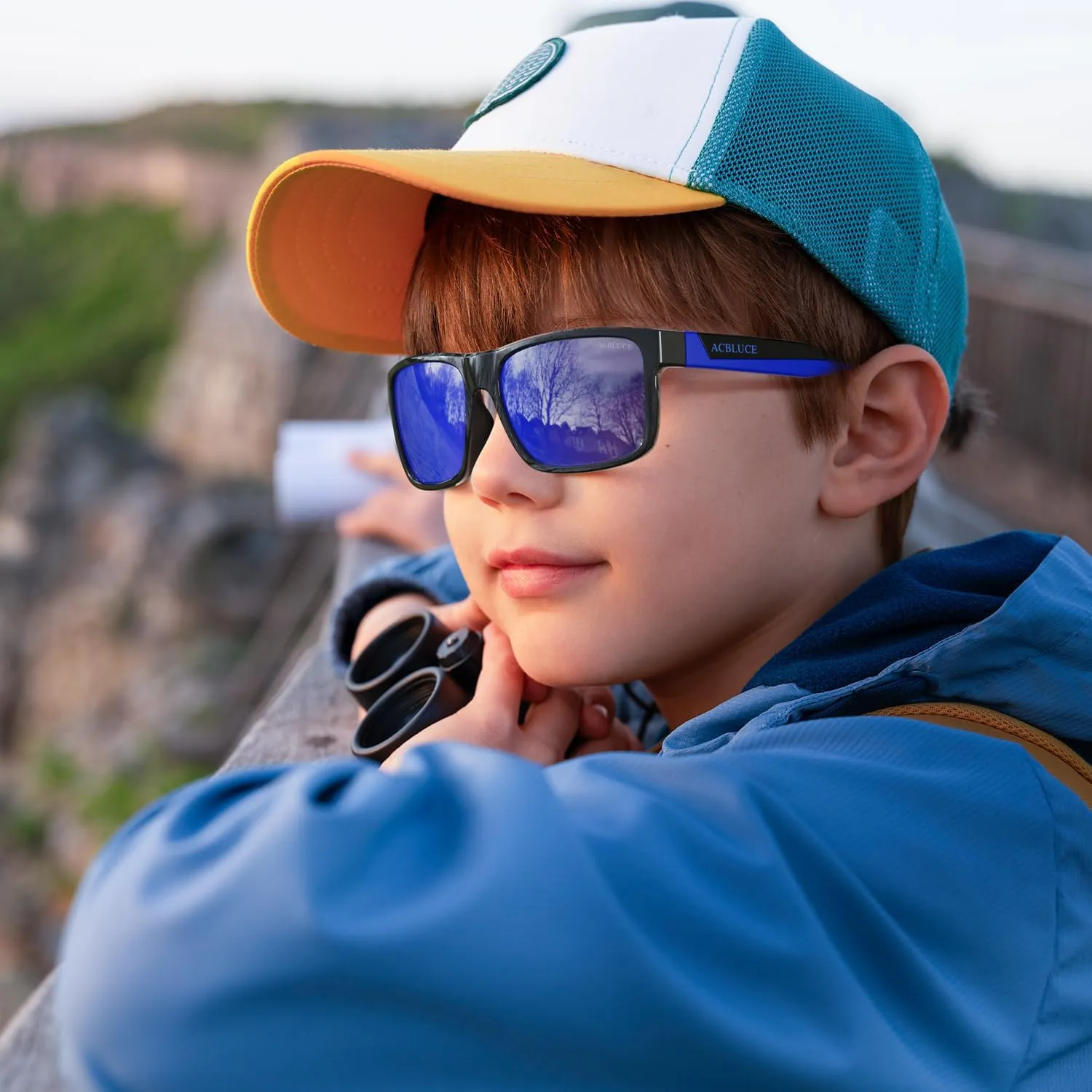 Kids Polarized Sunglasses Sport TPEE Unbreakable Frame with Adjustable Strap for Boys Girls Age 6-12