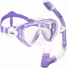 Kids Snorkel Set Dry Top Snorkel Mask Snorkeling Gear for Kids Boys Girls Youth, No Leak Comfy Mouthpiece Anti-Fog 180° Panoramic View Scuba Diving Swim Pool Equipment Snorkel Kit