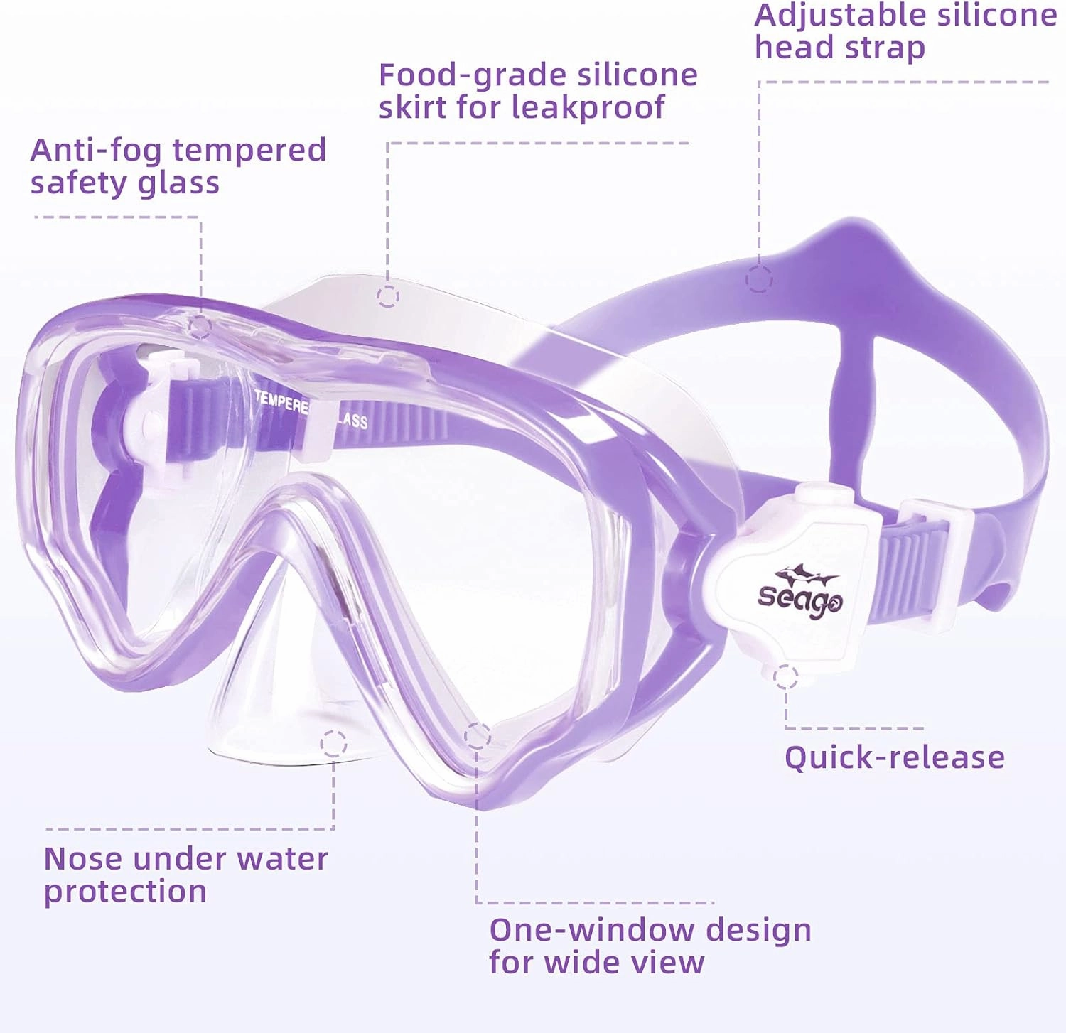 Kids Snorkel Set Dry Top Snorkel Mask Snorkeling Gear for Kids Boys Girls Youth, No Leak Comfy Mouthpiece Anti-Fog 180° Panoramic View Scuba Diving Swim Pool Equipment Snorkel Kit