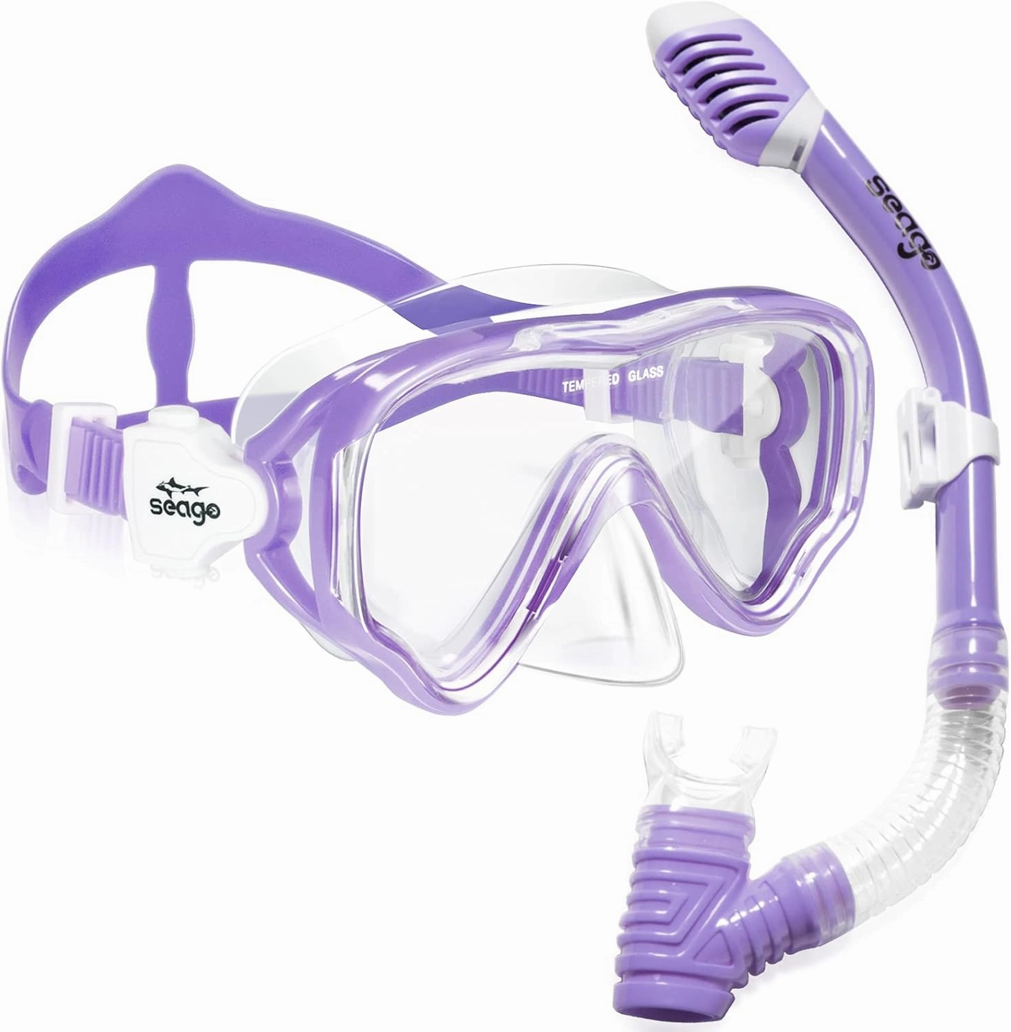 Kids Snorkel Set Dry Top Snorkel Mask Snorkeling Gear for Kids Boys Girls Youth, No Leak Comfy Mouthpiece Anti-Fog 180° Panoramic View Scuba Diving Swim Pool Equipment Snorkel Kit