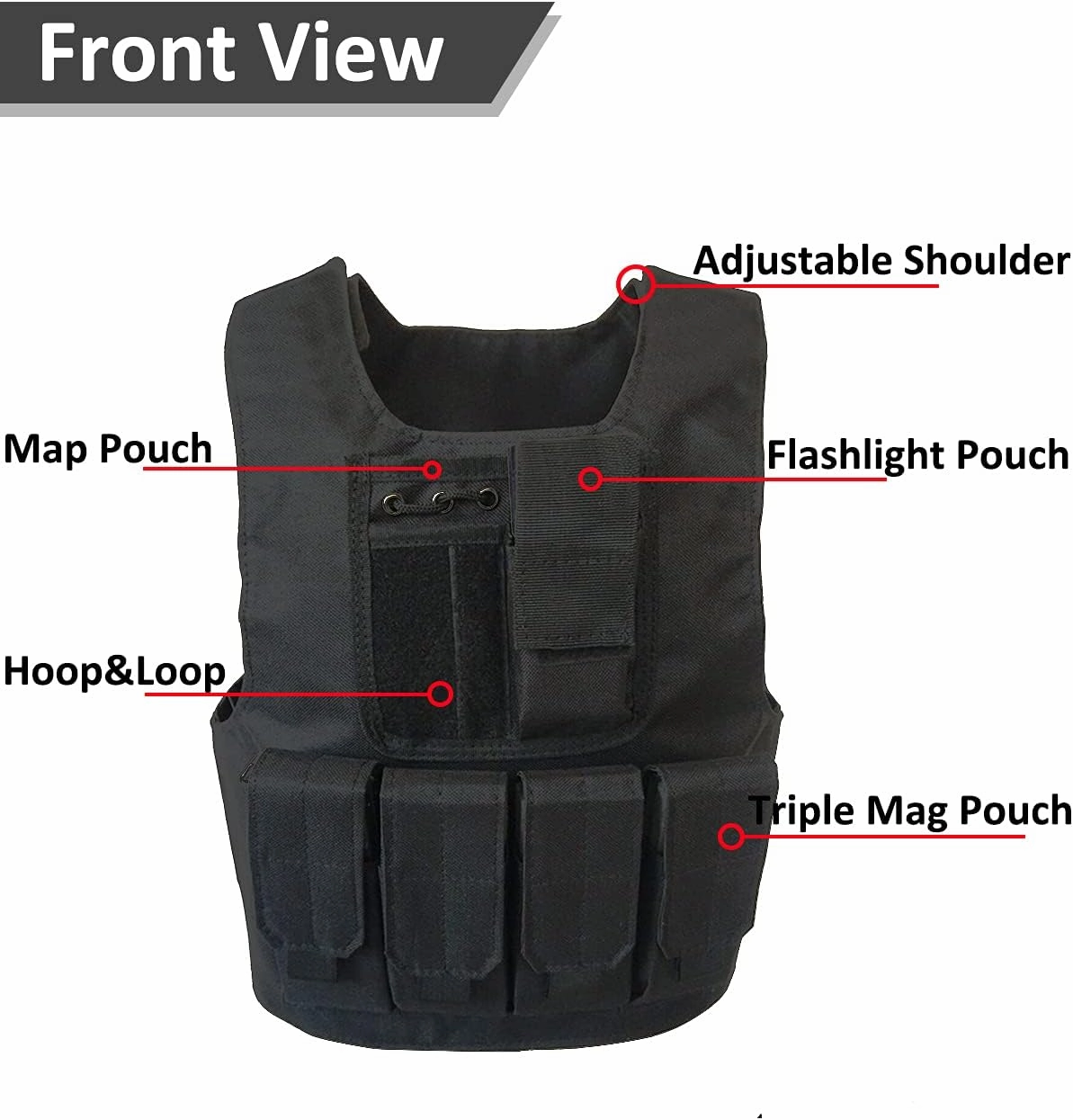 Kids Tactical Vest Youth Army Costume for Boys Girls 8 10 12 14 Outdoor Airsoft Game