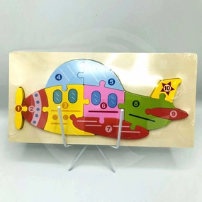 Kids Wooden Puzzle Helicopter Shape for Toddlers Preschool Educational Toys