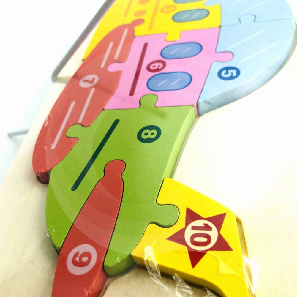 Kids Wooden Puzzle Helicopter Shape for Toddlers Preschool Educational Toys