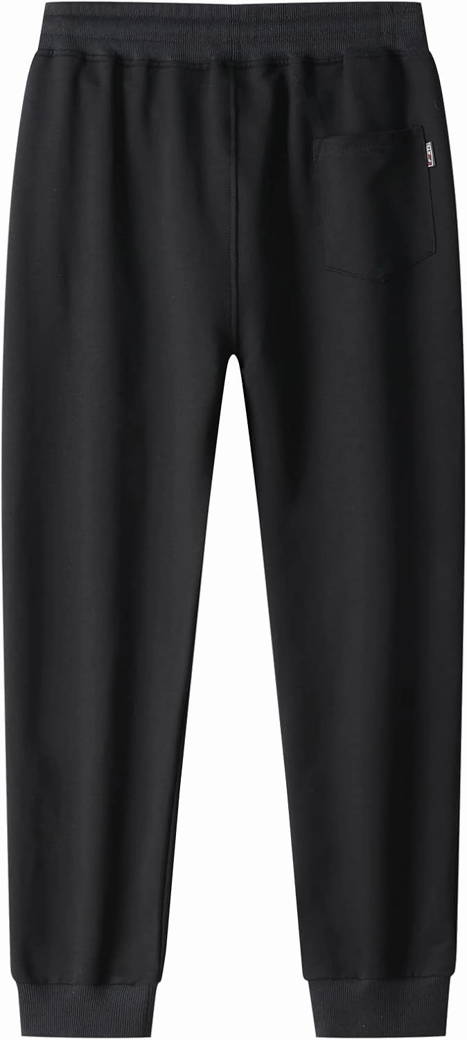 Kihatwin Big Boy's Teen Zip Joggers Pants Casual Gym Workout Athletic Pants Tapered Sweatpants with Pockets