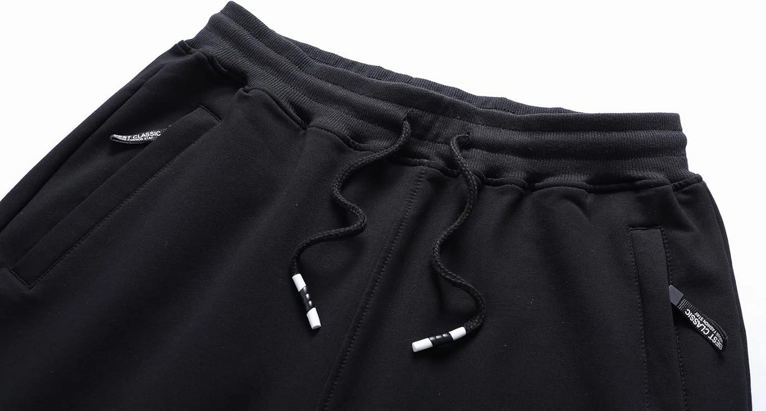 Kihatwin Big Boy's Teen Zip Joggers Pants Casual Gym Workout Athletic Pants Tapered Sweatpants with Pockets