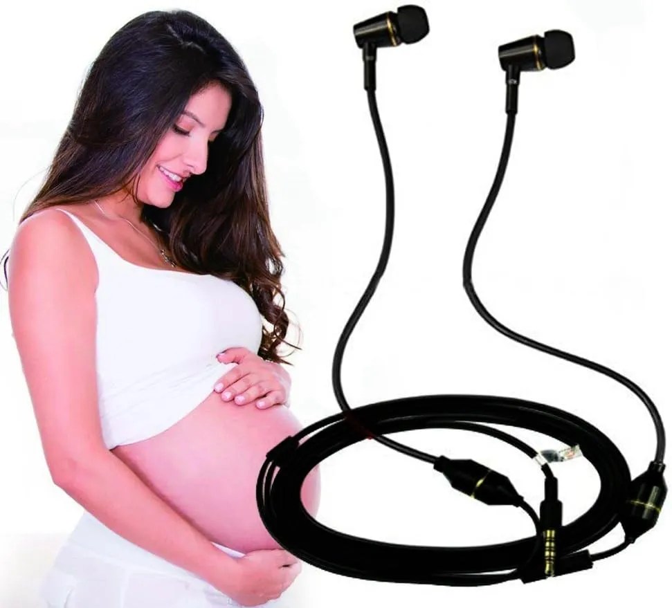 KINDEN Anti-Radiation Headphones Air Tube Headset Radiation Free Earbuds with Microphone Binaural Acoustic Stereo Alumium Metal Housing Wired in-Ear Handsfree (Black)