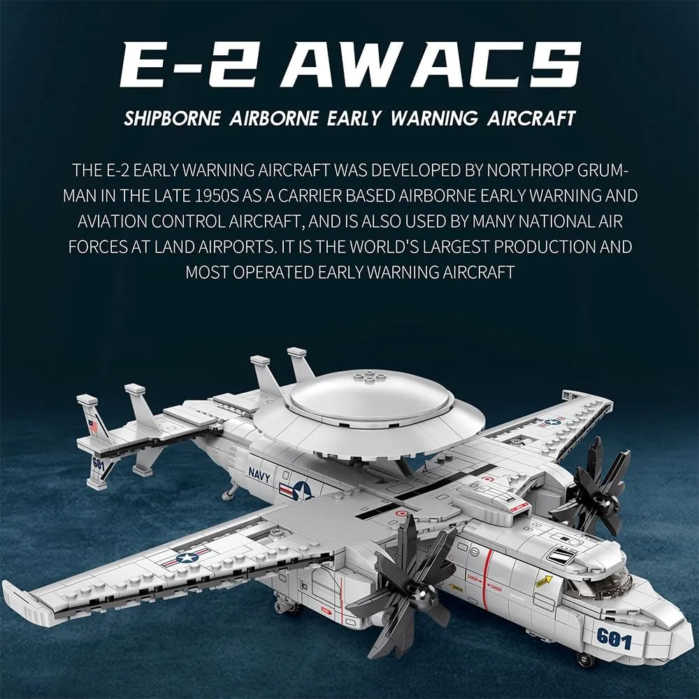 KJ-600 AWACS Fighter Building Set,Military Army Airplane Toy,Collectible Display Helicopter Model Collectible Home Decor,33029 Aircraft Gifts for Adults Boys Kids 14 ,1144 PCS