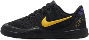 Kobe 8 Little Kids' Shoes (FN0267-002, Black/White/Court Purple/University Gold) Size 2
