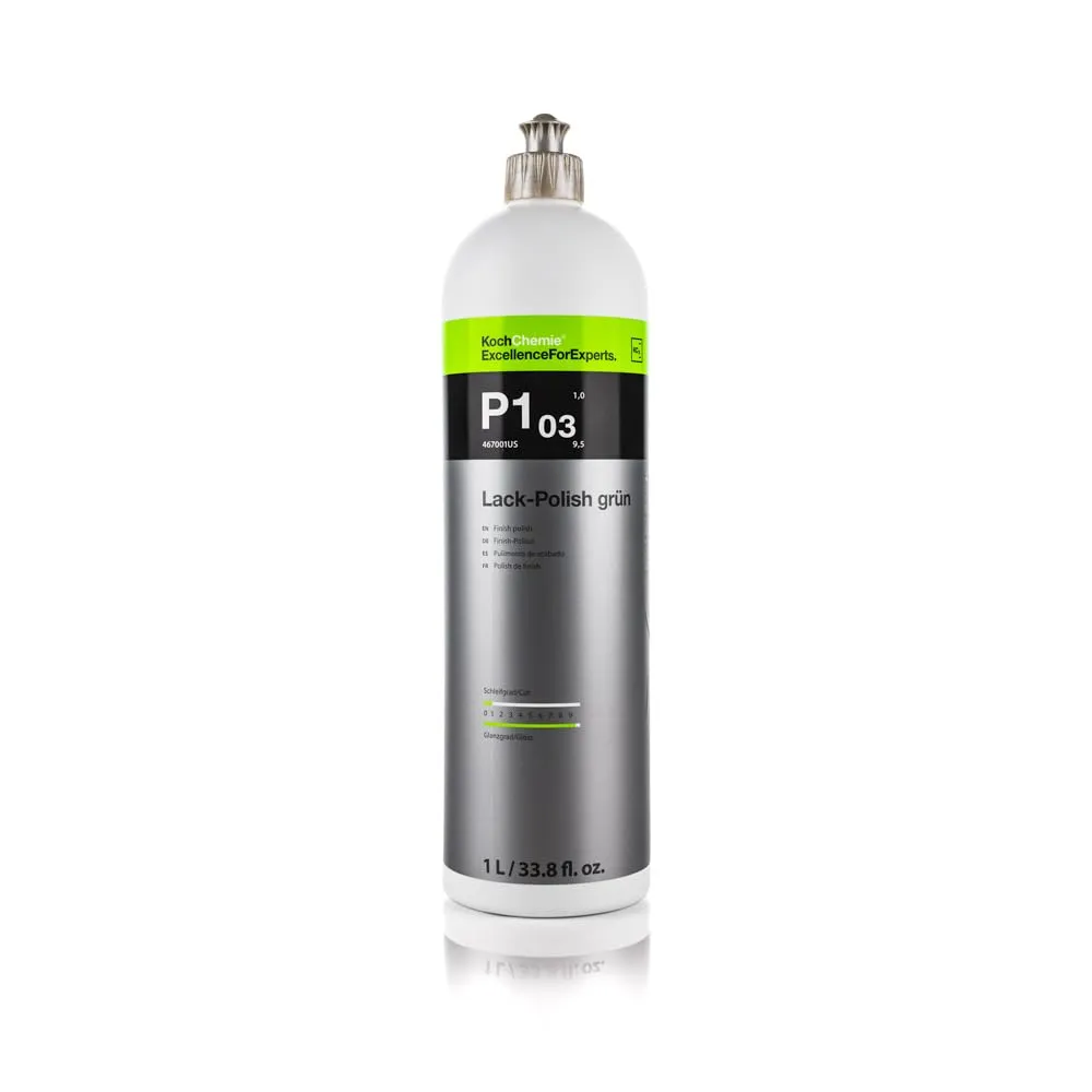 Koch-Chemie - Lack Polish Grun P1.03 - Protects, Refines, Adds Depth, and Amplifies Vehicle's Paint Color - High Gloss Finish - 1 Liter