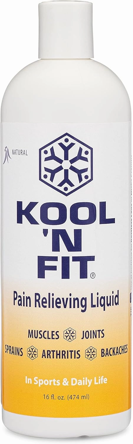 Kool N Fit Pain Relief Product (16oz) - Foot, Lower Back Pain Relief, Knee Pain Relief & More, Quickly Absorbed, Non-Greasy, Non-Staining, All Natural