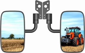 Kubota RTV Side Mirrors, 2-Pack Rearview Mirror Kit for Kubota RTV X1100C, Adjustable Convex Design, Easy-to-Install Door Hinge Mount