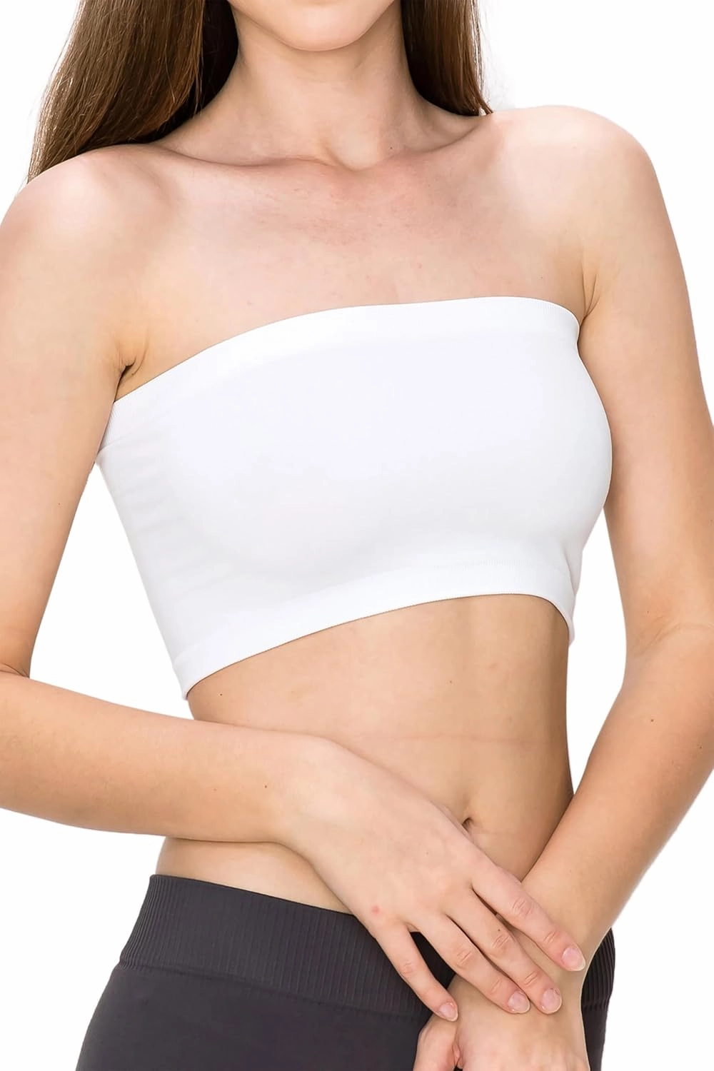 Kurve Seamless Bandeau Tube top - UV Protective Fabric, Rated UPF 50  (Non-Padded) -Made in USA-