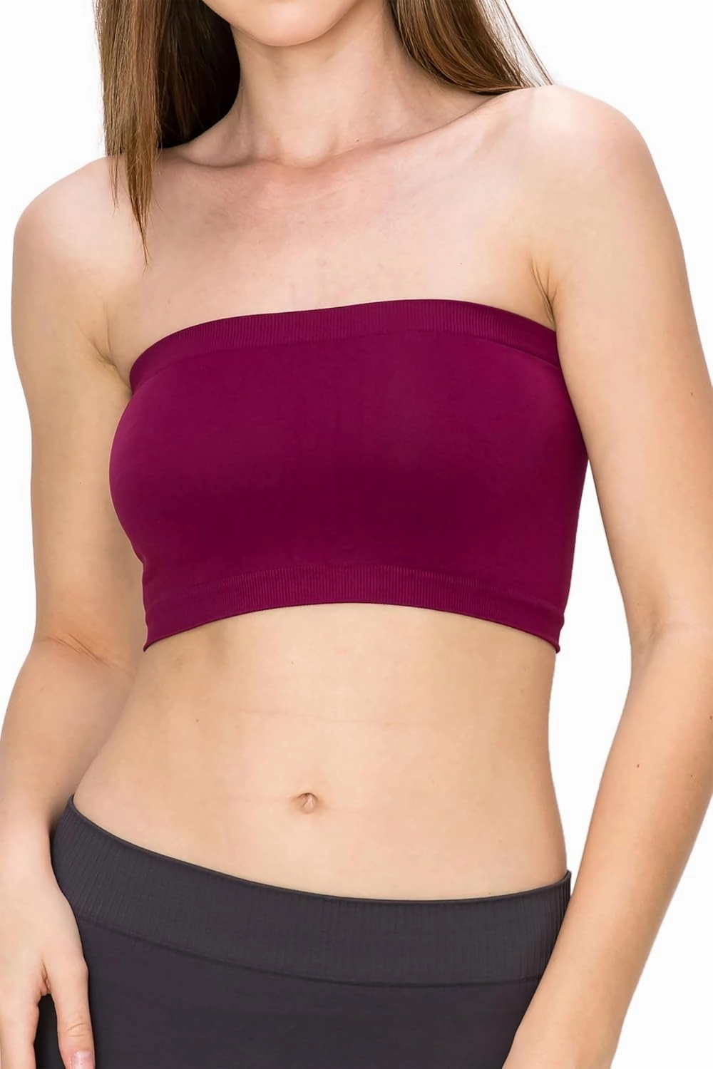 Kurve Seamless Bandeau Tube top - UV Protective Fabric, Rated UPF 50  (Non-Padded) -Made in USA-