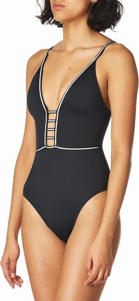 La Blanca Women's One Piece Swimsuit Plunge Tummy Control Bathing Suit