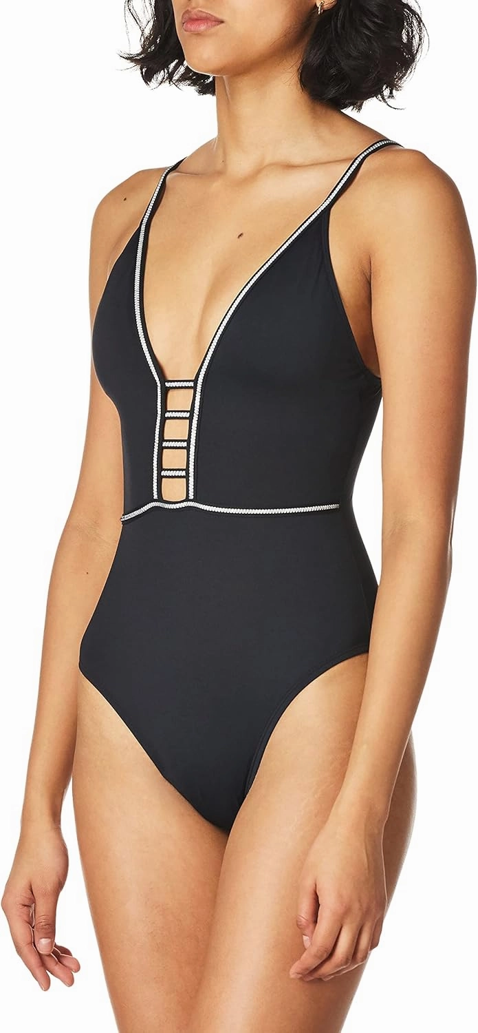 La Blanca Women's One Piece Swimsuit Plunge Tummy Control Bathing Suit