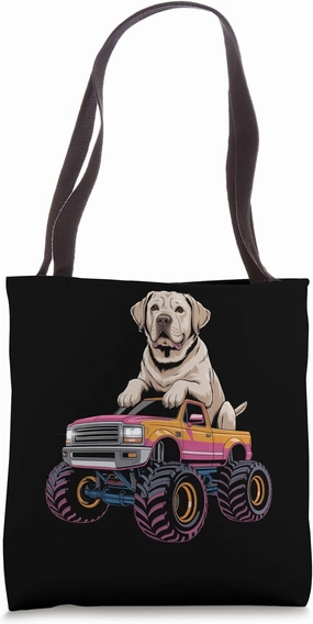 Labrador Monster Truck Adventure Tote Bag