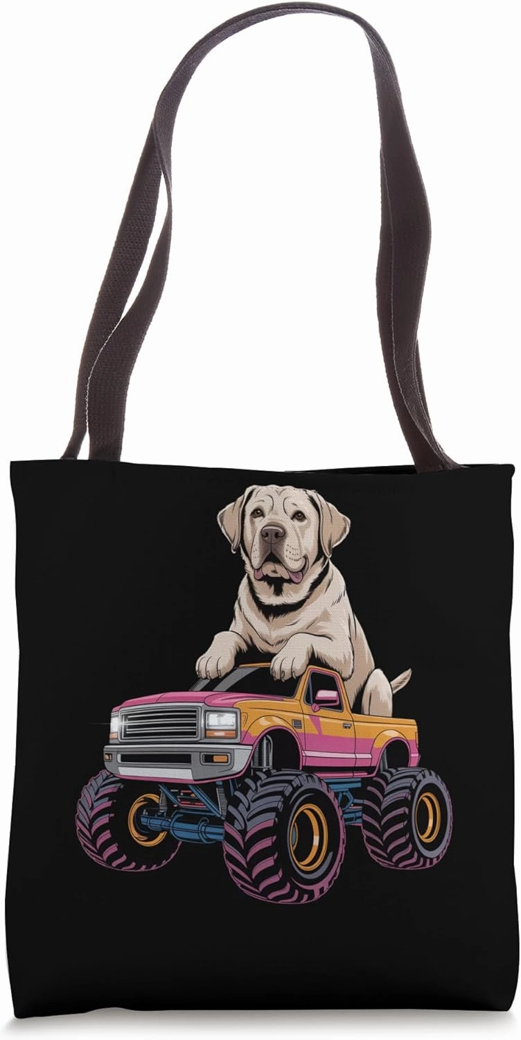 Labrador Monster Truck Adventure Tote Bag