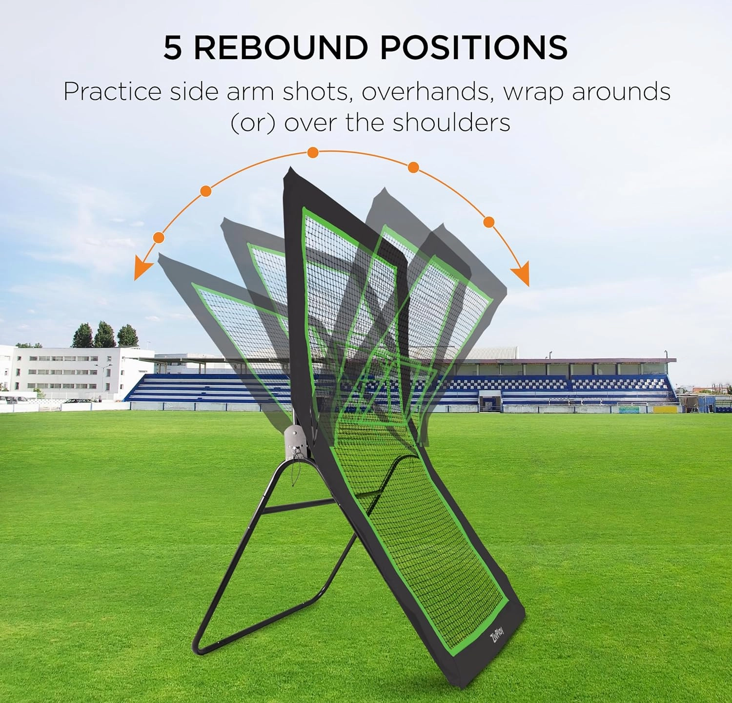 Lacrosse Rebounder for Backyard Lacrosse Bounce Back Net Volleyball Rebounder Net for Lax and Volleyball Practice Five Rebound Angles Includes Ball