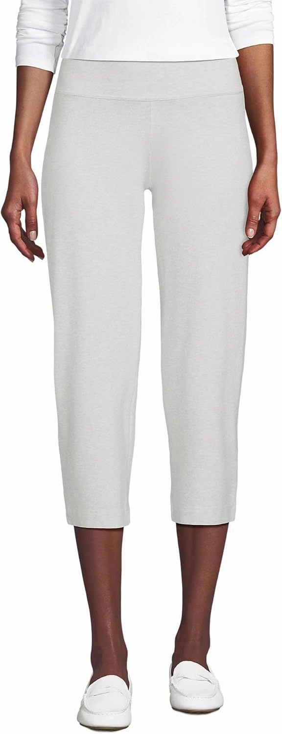 Lands' End Women's Starfish Mid Rise Pull-On Crop Pants