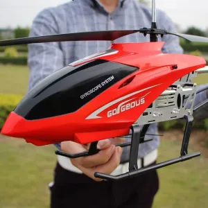 Large 75CM RC Helicopter Beginner Kids Toy 3.5CH Alloy LED Lights Remote Control Helicopter for Boys 8-12 Electric Remote Control Aircraft Airplane for Children Adults Gifts(2 Batteries