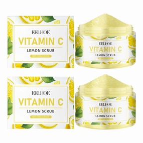 Lemon Sugar Body Scrub - 3.53oz Exfoliating & Hydrating Scrub with Natural Lemon Extract & Vitamin C, Gentle Skin Smoothing for All Skin Types (2 Pack)