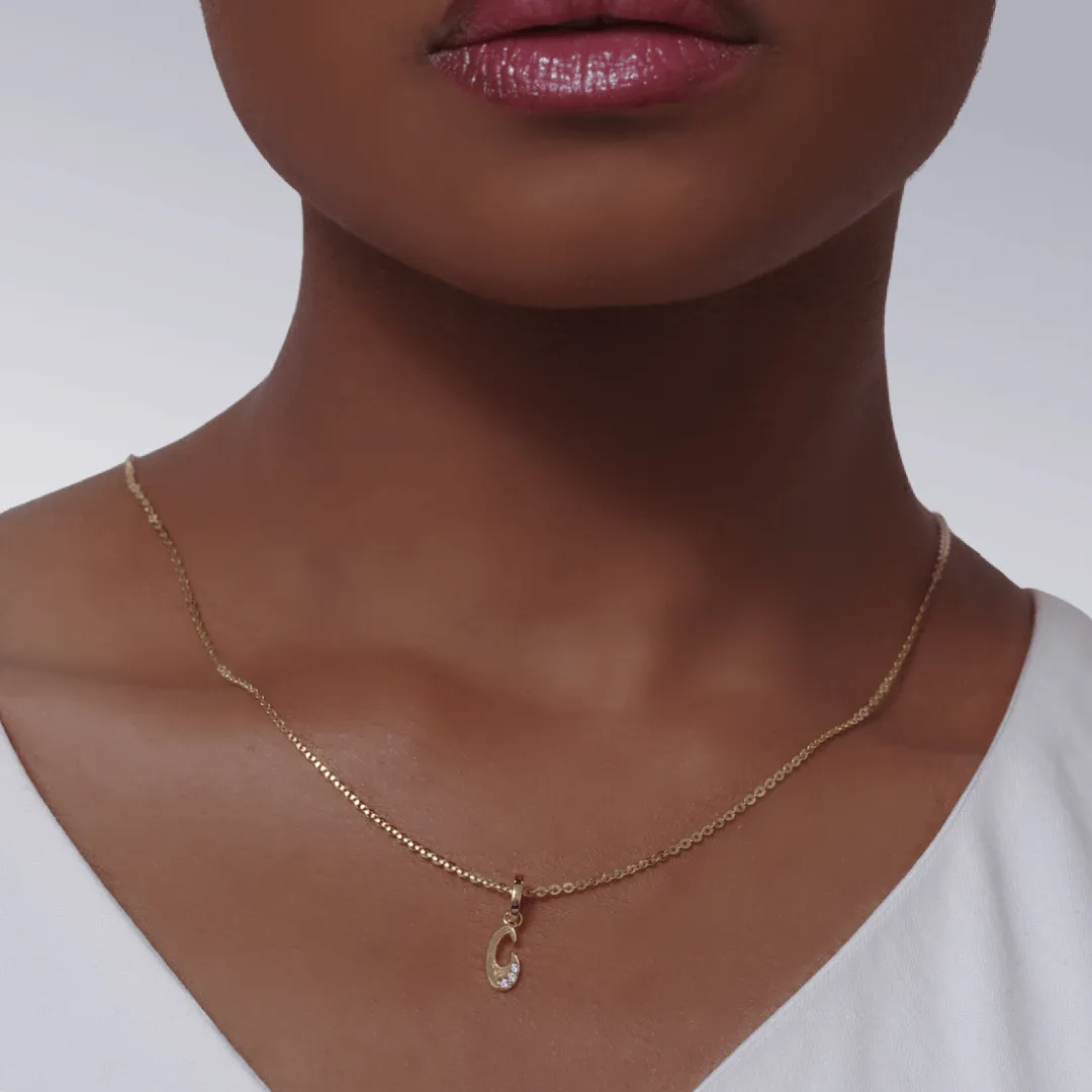 Letter C Initial Pendant
