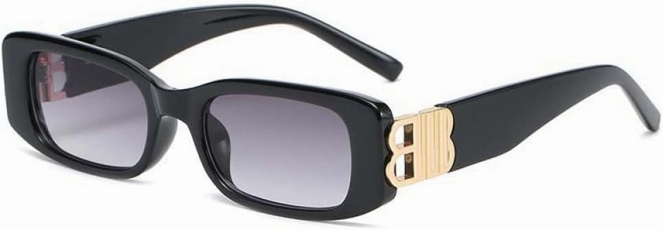 Letter B Sunglasses Women Retro Narrow Rectangle Ladies Sun glasses