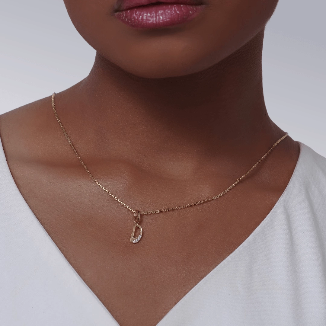 Letter D Initial Pendant