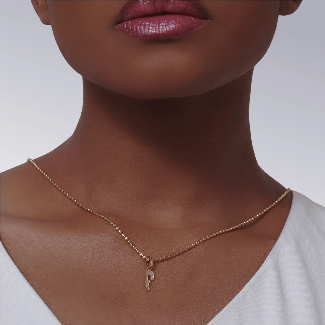 Letter F Initial Pendant