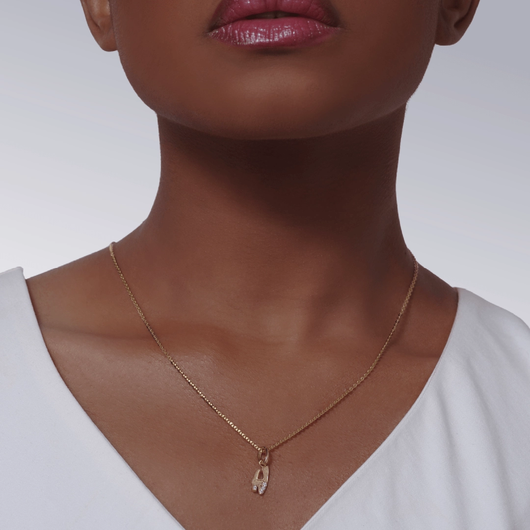 Letter H Initial Pendant