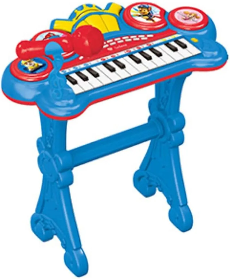 Lexibook, Paw Patrol, Tastiera elettronica con sedile, microfono, MP3 lettore, effetti sonori, brani dimostrativi, blu/rosso, K707PA