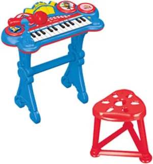 Lexibook, Paw Patrol, Tastiera elettronica con sedile, microfono, MP3 lettore, effetti sonori, brani dimostrativi, blu/rosso, K707PA