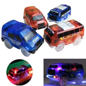 Light Up Toy Car Track Accessories Racing Car with 5 Flashing LED Lights