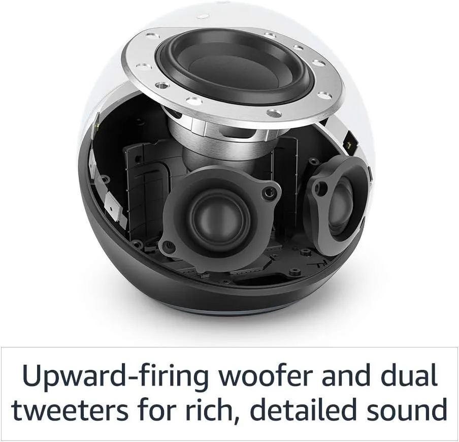 Like-New Amazon Echo (newest model), Alexa speaker with premium sound, Ideal for large bedrooms, living rooms and kitchens, Charcoal
