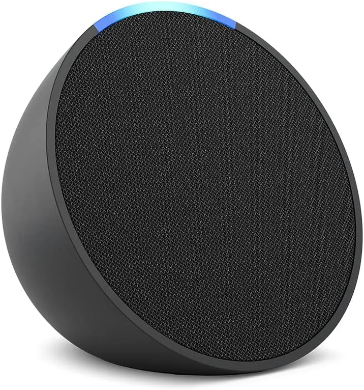 Like-New Amazon Echo Pop (newest model), Our smallest Alexa speaker, Fits in any room, Charcoal