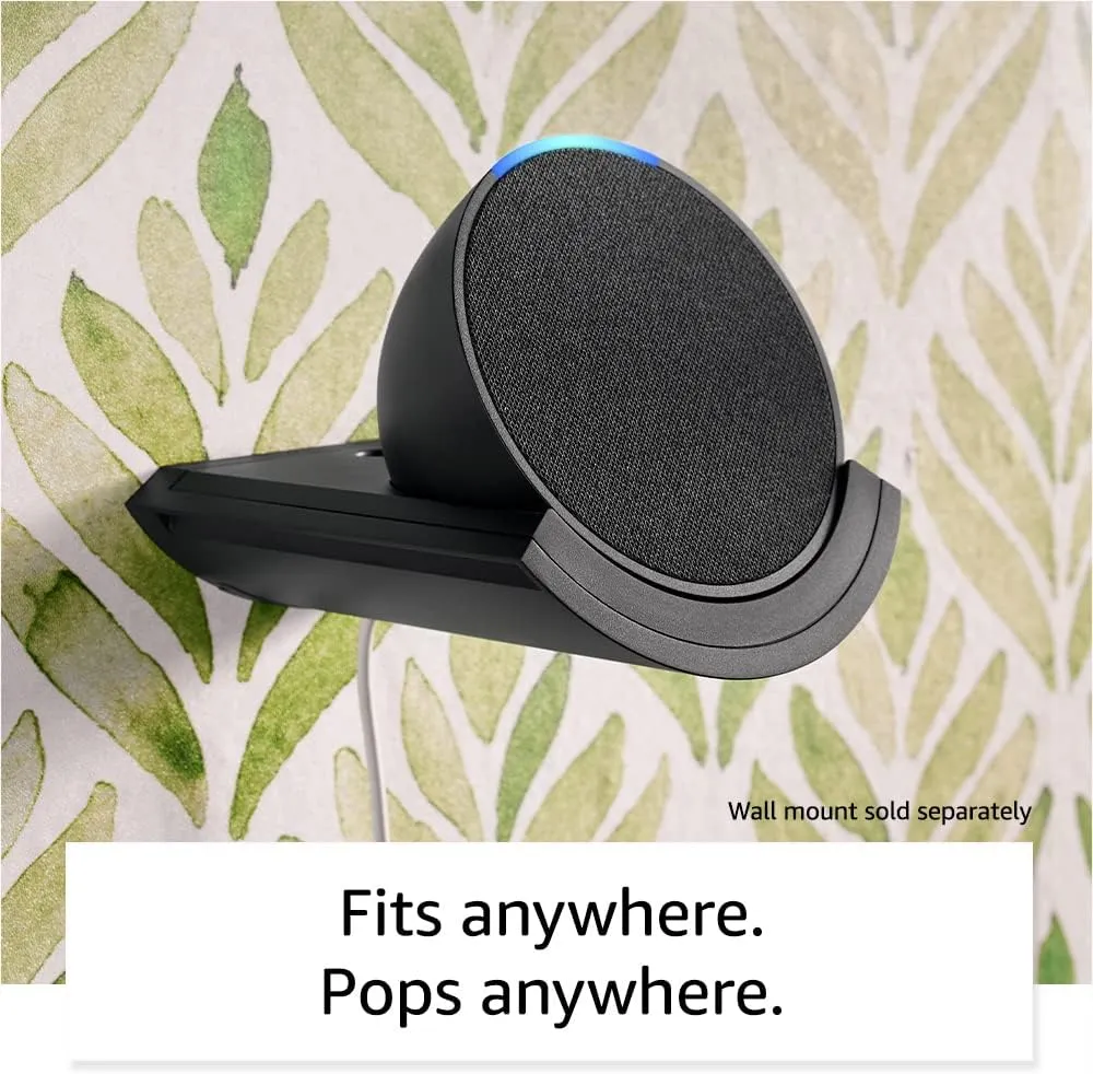 Like-New Amazon Echo Pop (newest model), Our smallest Alexa speaker, Fits in any room, Charcoal