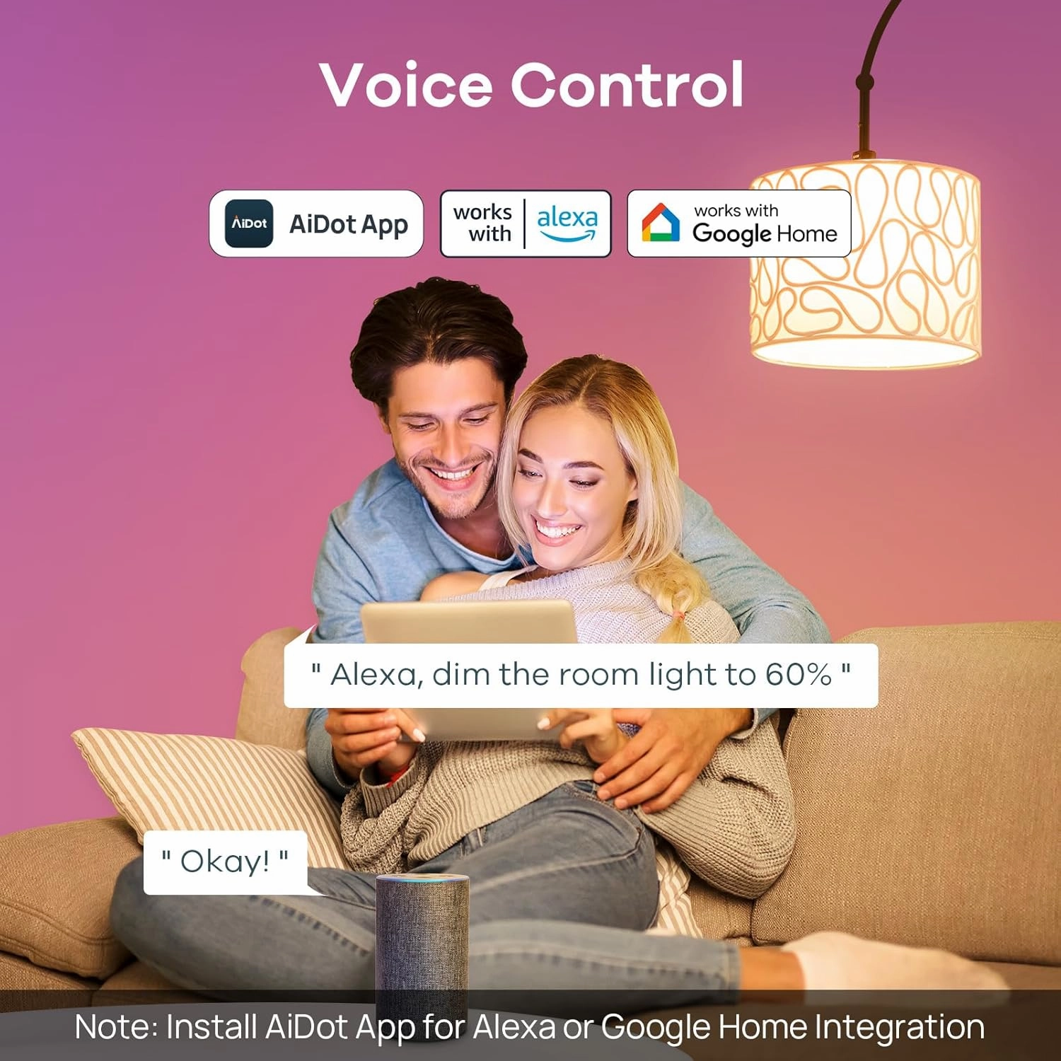 Linkind Smart Light Bulbs, Smart Bulb That Work with Alexa & Google Home, LED Light Bulbs Color Changing, 104 Preset Scene, Music Sync, A19 E26 2.4GHz RGBTW WiFi Bluetooth Light Bulb 60W, 800LM, 4Pack