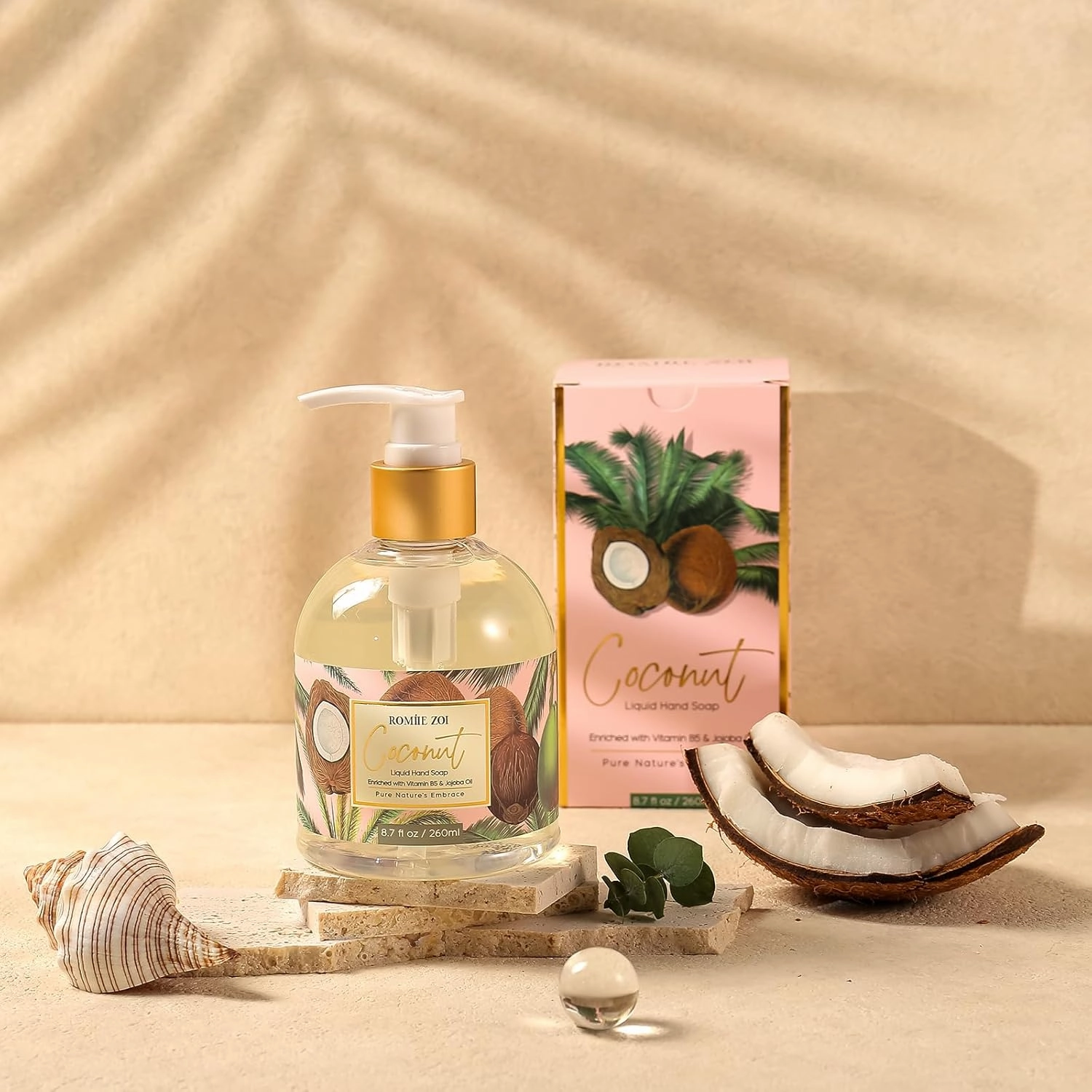 Liquid Hand Soap with Gift Box - Coconut - 260ml/ 8.7 fl.oz(Pack of 3)