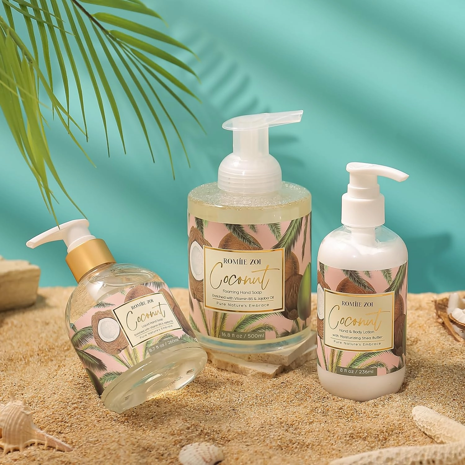 Liquid Hand Soap with Gift Box - Coconut - 260ml/ 8.7 fl.oz(Pack of 3)